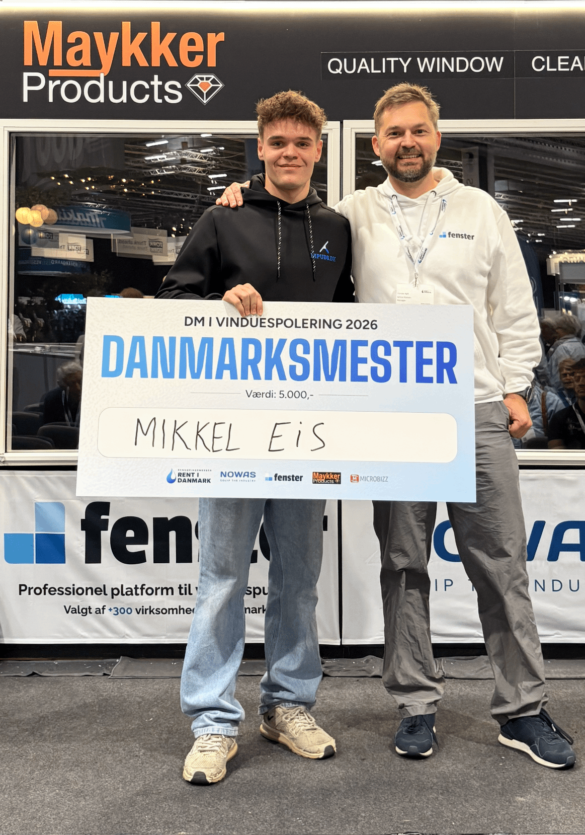 Vinder af DM vinduespolering 2026, Mikkel Eis fra Mpuds.dk